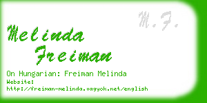 melinda freiman business card